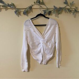 Miami Pearl Knit Knotted Sweater